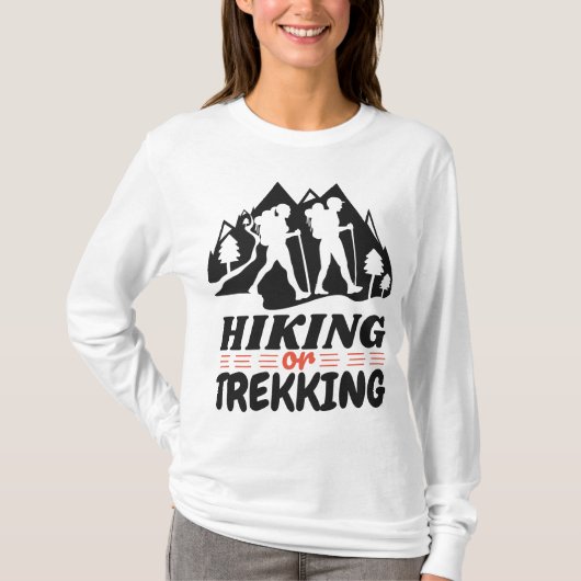 ハイキングまたはトレッキング Tシャツ (正面)