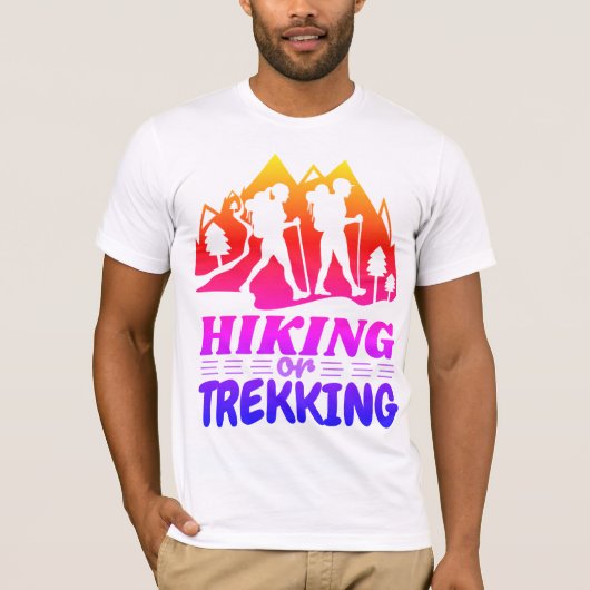 ハイキングまたはトレッキング Tシャツ (正面)
