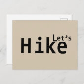 ハイキングやる気を起こさせることわざをハイキングする シーズンポストカード (正面/裏面)