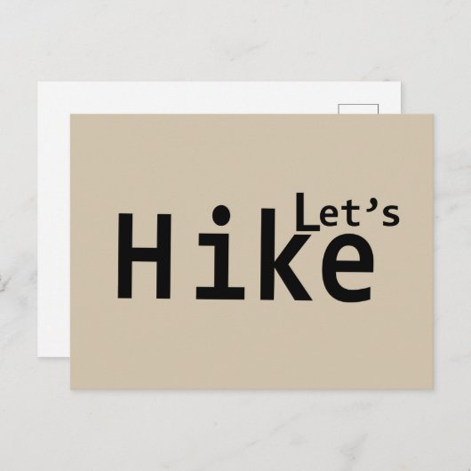 ハイキングやる気を起こさせることわざをハイキングする シーズンポストカード (正面/裏面)