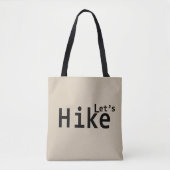 ハイキングやる気を起こさせることわざをハイキングする トートバッグ (正面)