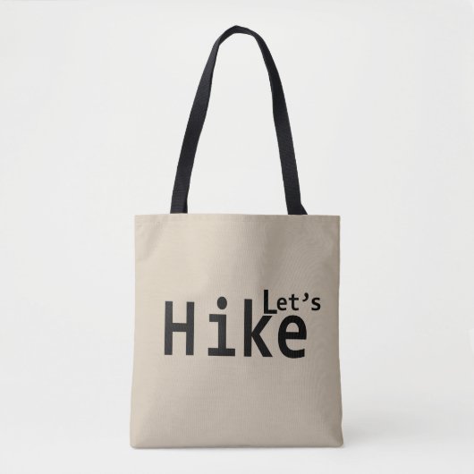 ハイキングやる気を起こさせることわざをハイキングする トートバッグ (正面)