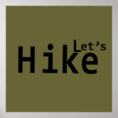 ハイキングやる気を起こさせることわざをハイキングする ポスター (正面)