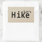 ハイキングやる気を起こさせることわざをハイキングする 長方形シール (バッグ)