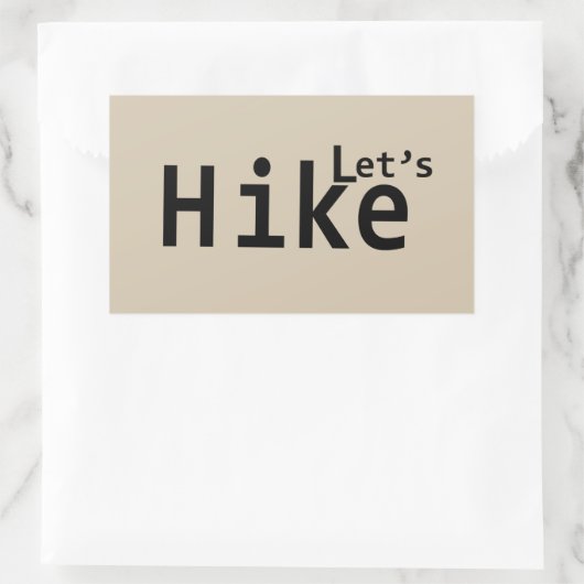 ハイキングやる気を起こさせることわざをハイキングする 長方形シール (バッグ)
