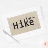 ハイキングやる気を起こさせることわざをハイキングする 長方形シール (封筒)