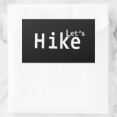 ハイキングやる気を起こさせることわざをハイキングする 長方形シール (バッグ)