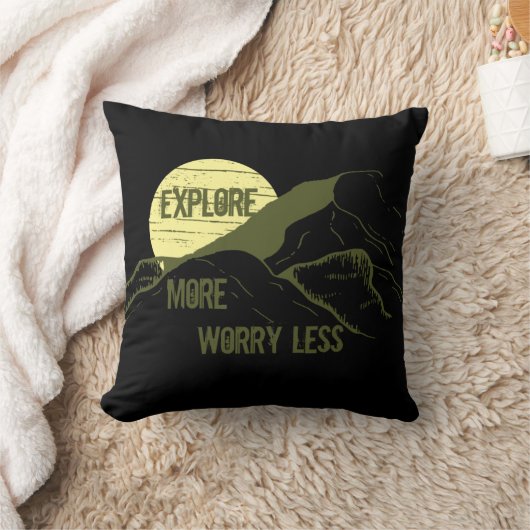 ハイキングやる気を起こさせるハイカー引用文 クッション (ブランケット)