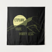 ハイキングやる気を起こさせるハイカー引用文 タペストリー (正面)