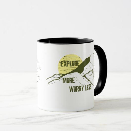 ハイキングやる気を起こさせるハイカー引用文 マグカップ (正面右)