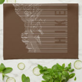 ハイキングより多くの山の白 キッチンタオル (折り畳み)