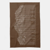 ハイキングより多くの山の白 キッチンタオル (縦)