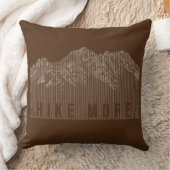 ハイキングより多くの山の白 クッション (ブランケット)