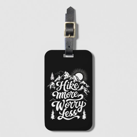 ハイキングより心配のないグループキャンプアウトドアハイキング ラゲッジタグ (正面縦)