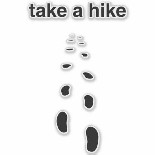 ハイキングをする – アウトドア、自然 シール (正面)