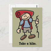 ハイキングをする ポストカード (正面/裏面)