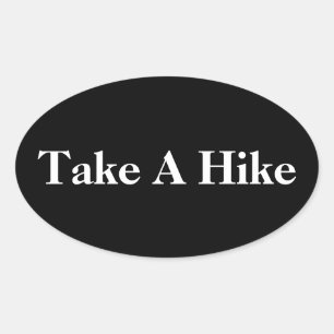 ハイキングをする 楕円形シール