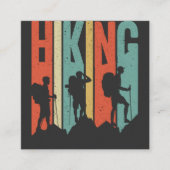 ハイキングをテーマにしたアドベンチャーシャツ、ヴィンテージハイキング スクエア名刺 (正面)