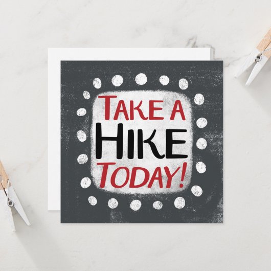 ハイキングを今日受け取るグリーティングカード カード (正面/裏面インサイチュ)