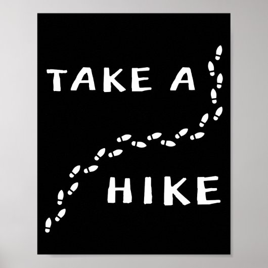 ハイキングを取る – 足跡デザイン ポスター (正面)
