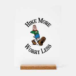 ハイキングを増やし、心配を減らす アクリルサイン