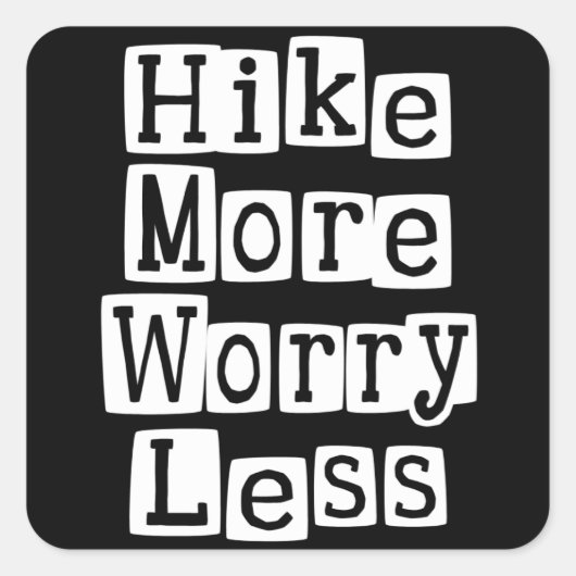 ハイキングを増やし、心配を減らす スクエアシール (正面)