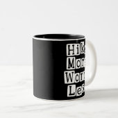 ハイキングを増やし、心配を減らす ツートーンマグカップ (正面右)