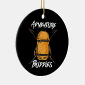 ハイキングアドベンチャーバディズカップル セラミックオーナメント (右)