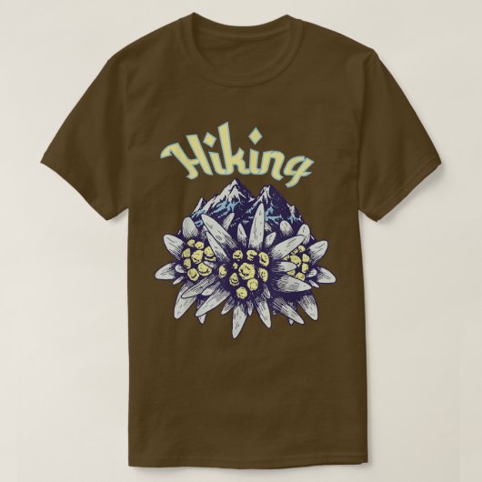 ハイキングアルプススイス土産山雪エド Tシャツ (デザイン正面)