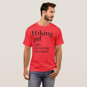 ハイキングガールの定義 ハイキングが好きな人への面白いギフト Tシャツ (正面フル)