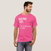 ハイキングガール名詞定義ハイキングハイカーマウンタイン Tシャツ (正面フル)