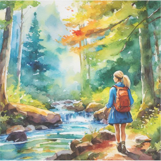 ハイキングガール シール (正面)