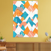 ハイキングキャンピングワールドトラベルマウンテンピーク キャンバスプリント (インサイチュ (リビング))