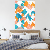 ハイキングキャンピングワールドトラベルマウンテンピーク キャンバスプリント (インサイチュ (寝室))