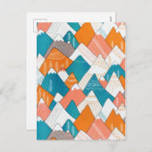 ハイキングキャンピングワールドトラベルマウンテンピーク シーズンポストカード (正面/裏面)