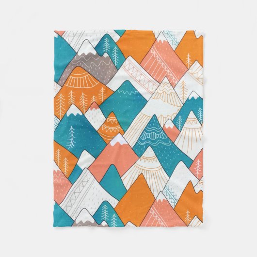 ハイキングキャンピングワールドトラベルマウンテンピーク フリースブランケット (正面)