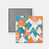 ハイキングキャンピングワールドトラベルマウンテンピーク マグネット (正面/裏面)