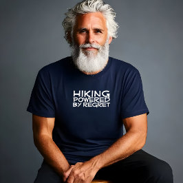 ハイキングキャンプユーモアブラック Tシャツ