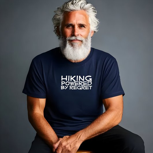ハイキングキャンプユーモアブラック Tシャツ