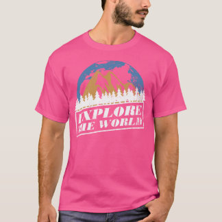 ハイキングキャンプ – テンティントレッキングキャンプアウトドアカム Tシャツ