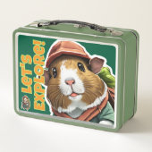 ハイキングギニア豚の探検家,アウトドア メタルランチボックス (裏面)