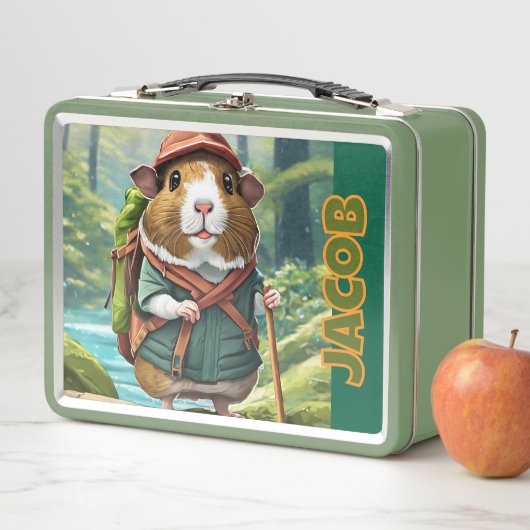 ハイキングギニア豚の探検家,アウトドア メタルランチボックス (インサイチュ)