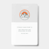 ハイキングクラブフォト社員ID バッジ (裏面)