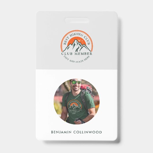 ハイキングクラブフォト社員ID バッジ (正面)