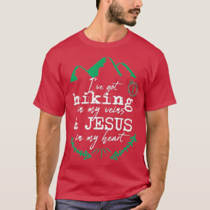 ハイキングクリスチャン・イエス屋外ハイカー男性女性GIF Tシャツ