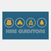 ハイキンググラッドストーン州立公園カナダ 長方形シール (正面)