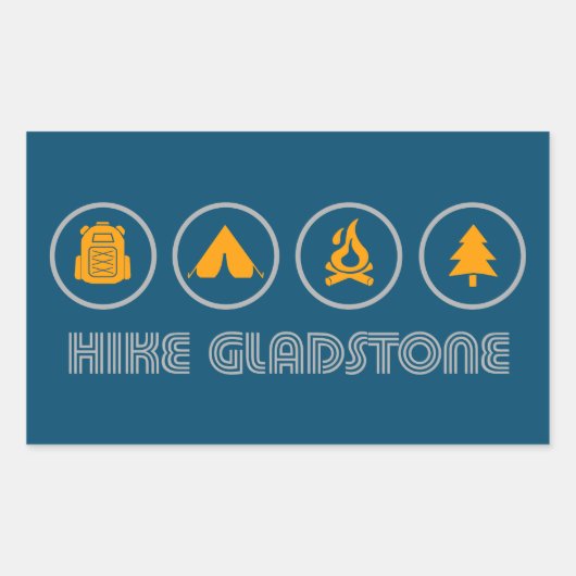 ハイキンググラッドストーン州立公園カナダ 長方形シール (正面)