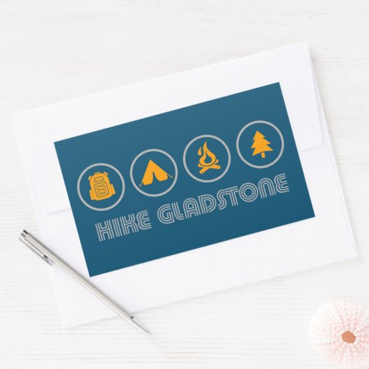 ハイキンググラッドストーン州立公園カナダ 長方形シール (封筒)