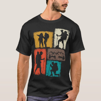 ハイキングコラージュ ハイカー メンズ アウトドア男子 若者 Tシャツ