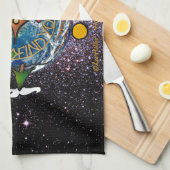 ハイキングザプラネットハイカーズソウルコンパス宇宙 キッチンタオル (四つ折り)